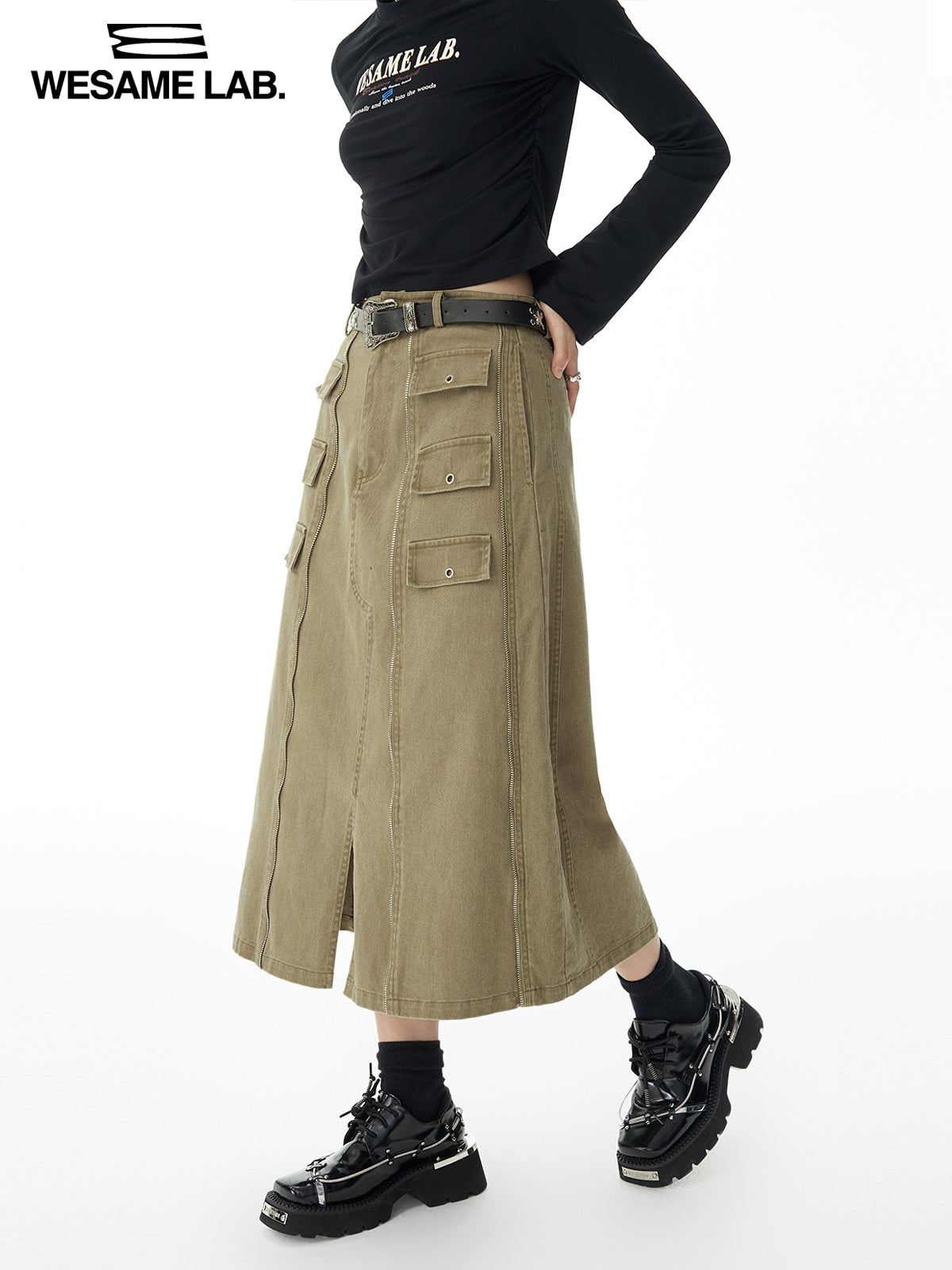 Trench Long Mature Casual Skirt