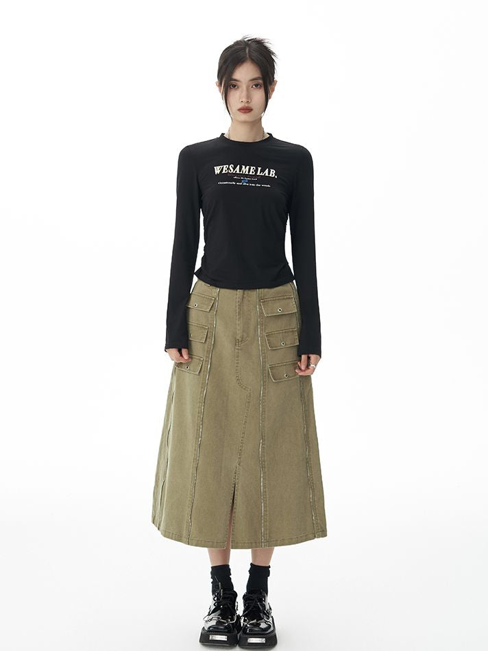 Trench Long Mature Casual Skirt