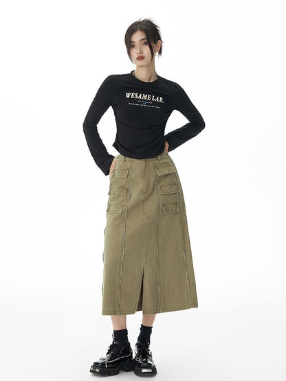 Trench Long Mature Casual Skirt