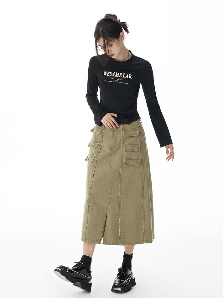 Trench Long Mature Casual Skirt