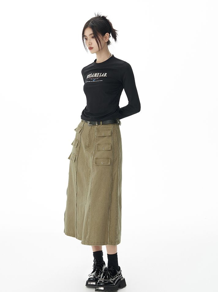 Trench Long Mature Casual Skirt