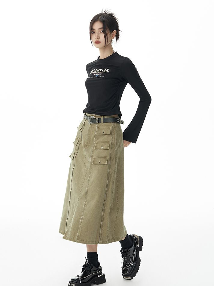 Trench Long Mature Casual Skirt