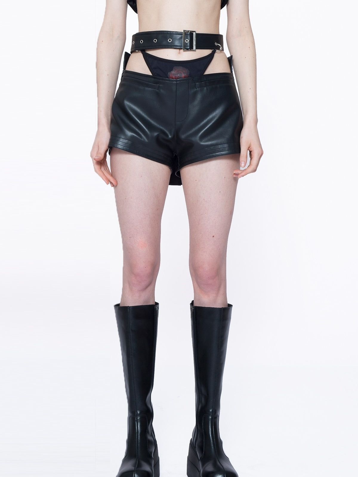 Leather Tight Short Hot-pants