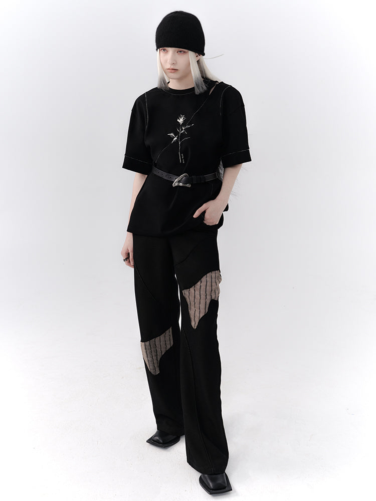 Nichi Wide-Leg Casual Straight Pants