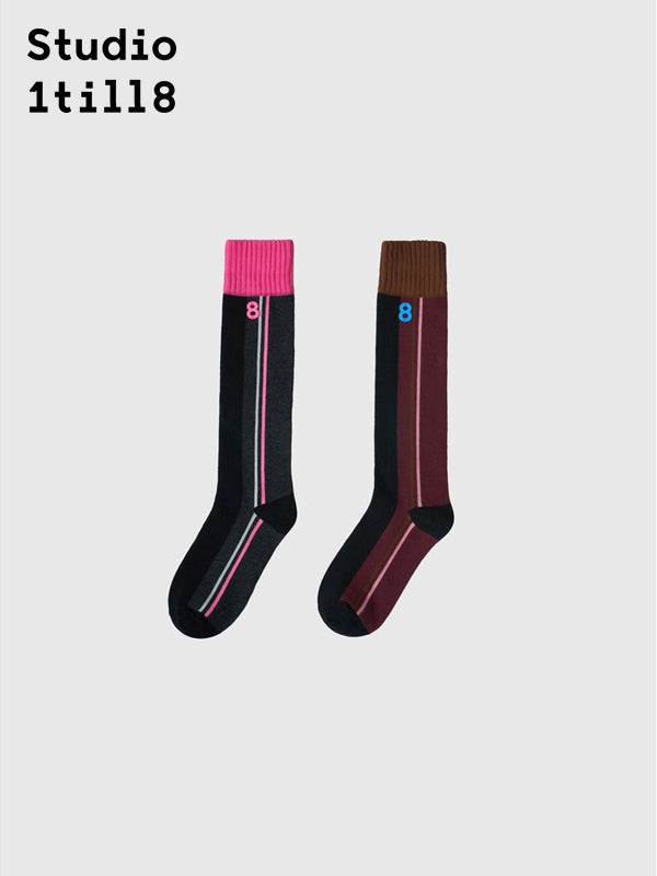 8 Colorful Line High-Socks