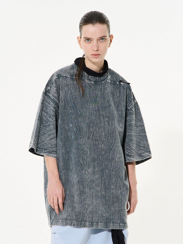 Unisex Wrinkled Oversize Cutsew