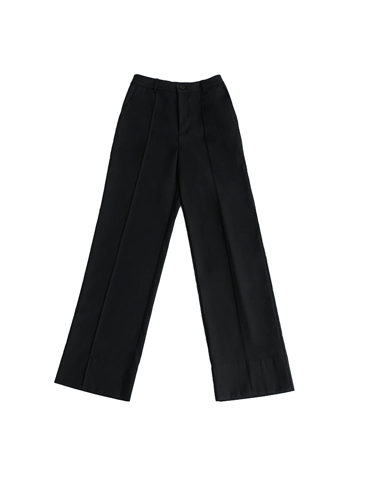 Casual High-Waisted Strait-Leg Pants