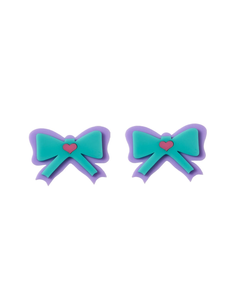 Bow Contrast Color Earrings