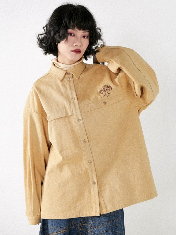 Denim Retro nichi Embroider Jacket