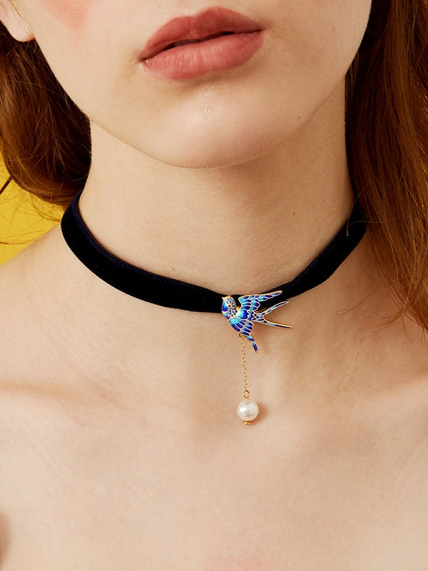 Cloisonne schlucken Choker