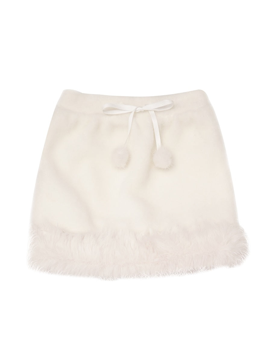 Knit Fluffy Skirt de la fourrure