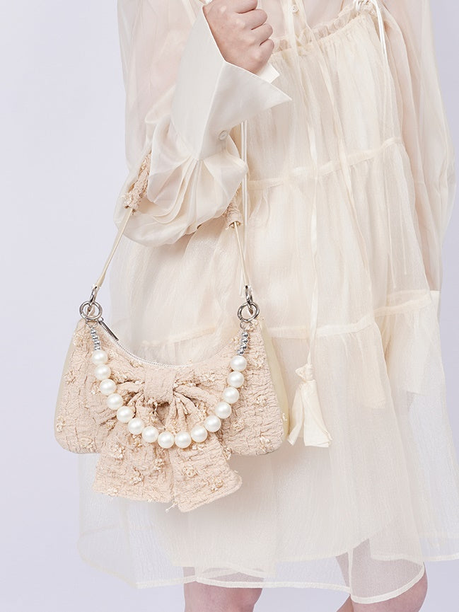 Compact Pearl Ribbon Feminine Bag – ARCANA ARCHIVE