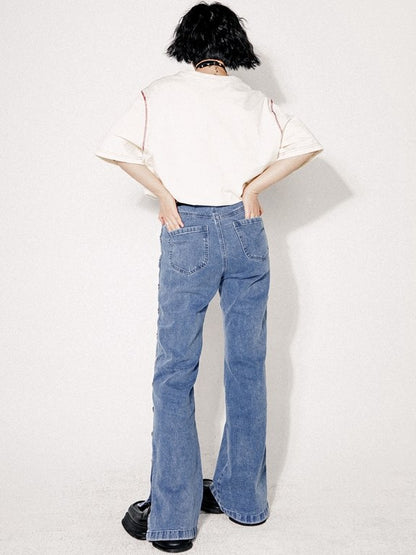 Flare Jeans High-waisted Wide-leg Pants