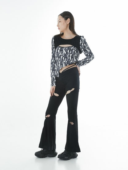 Flared Cut Ring Nichi Pants