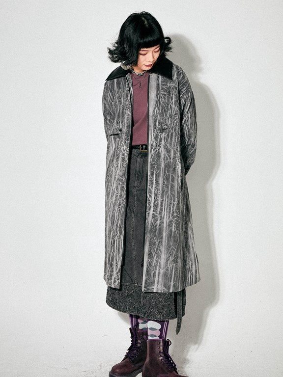 Fastener Retro Niche Long Coat