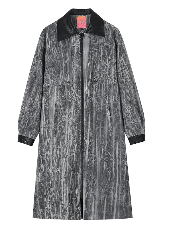 Fastener Retro Niche Long Coat