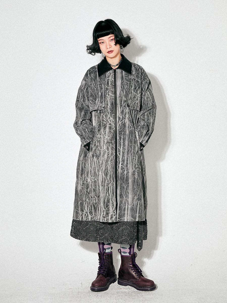 Befestigungselemester Retro Nische Long Coat