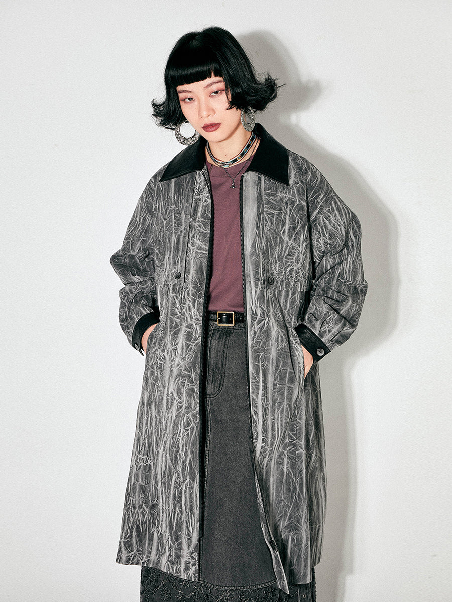 Befestigungselemester Retro Nische Long Coat