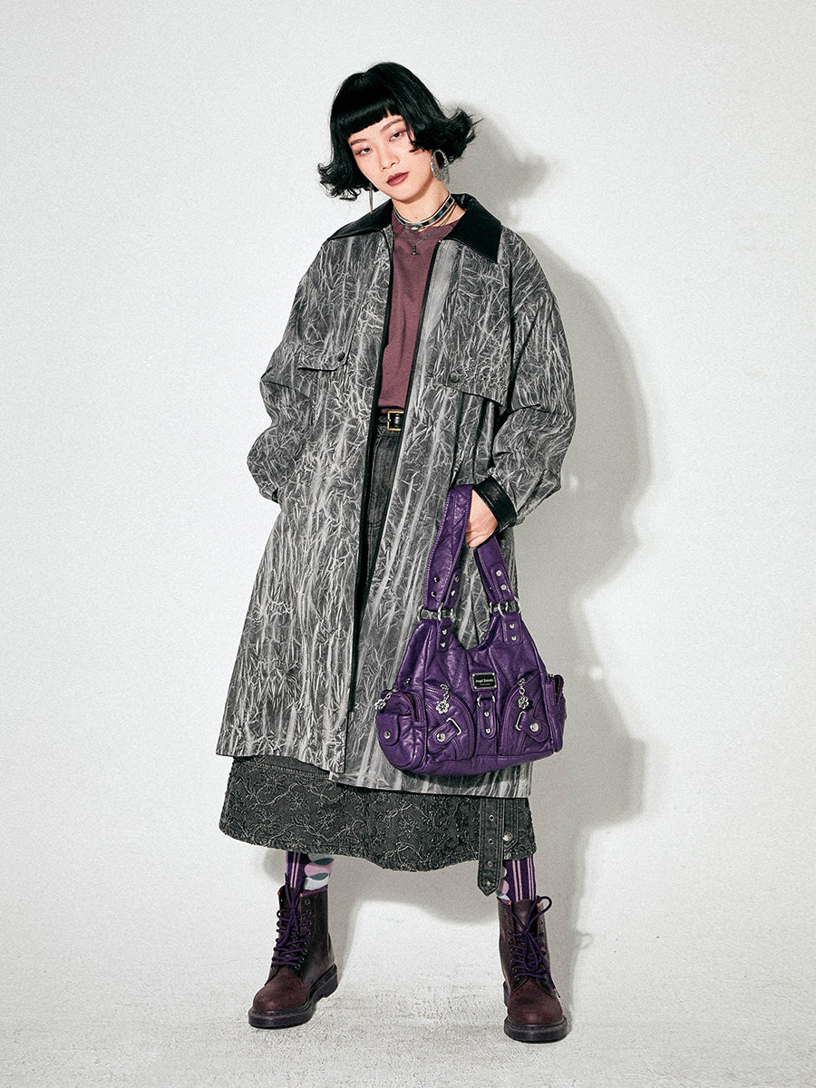 Fastener Retro Niche Long Coat