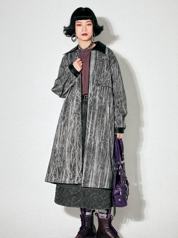 Fastener Retro Niche Long Coat