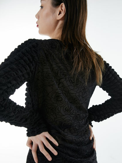 Three-dimensional Nichi Rose Cardigan