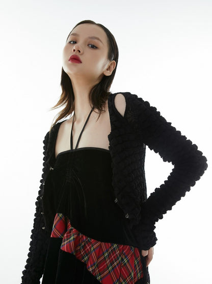 THREE-DIMENSIONAL NICHI ROSE CARDIGAN