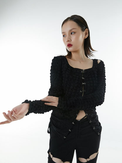 THREE-DIMENSIONAL NICHI ROSE CARDIGAN