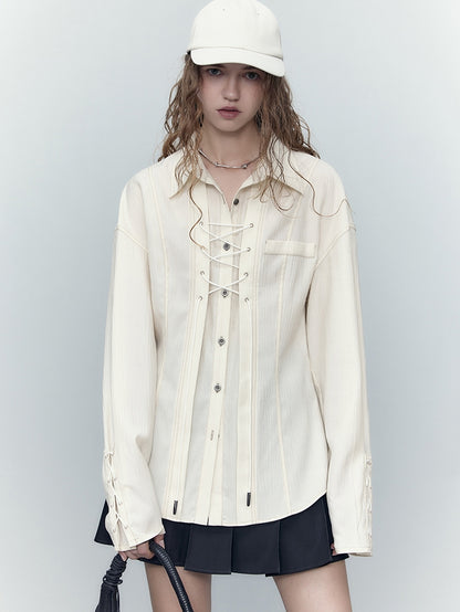 Nichi Lace-up Oversize Shirt