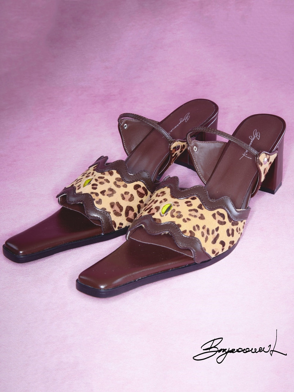 Leopard Chunky-heel Fashionable Sandal