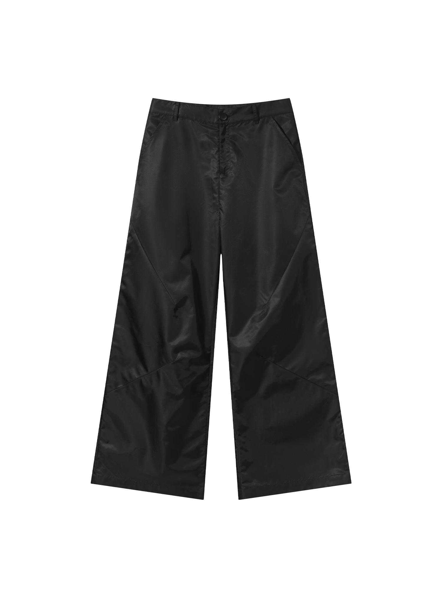 Leather Mix Loose Cool Pants