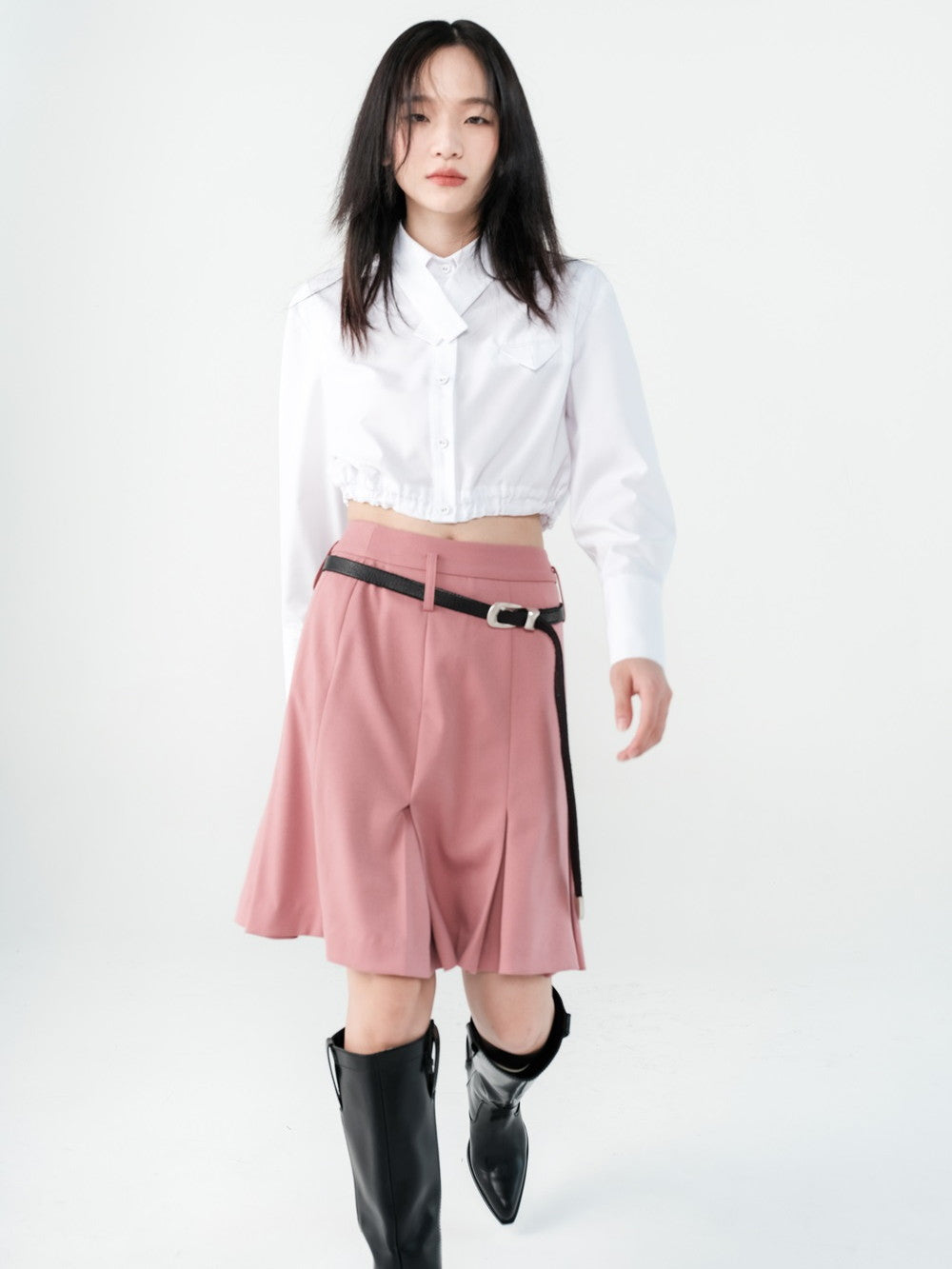 Gather Cropped Nichi Shirt