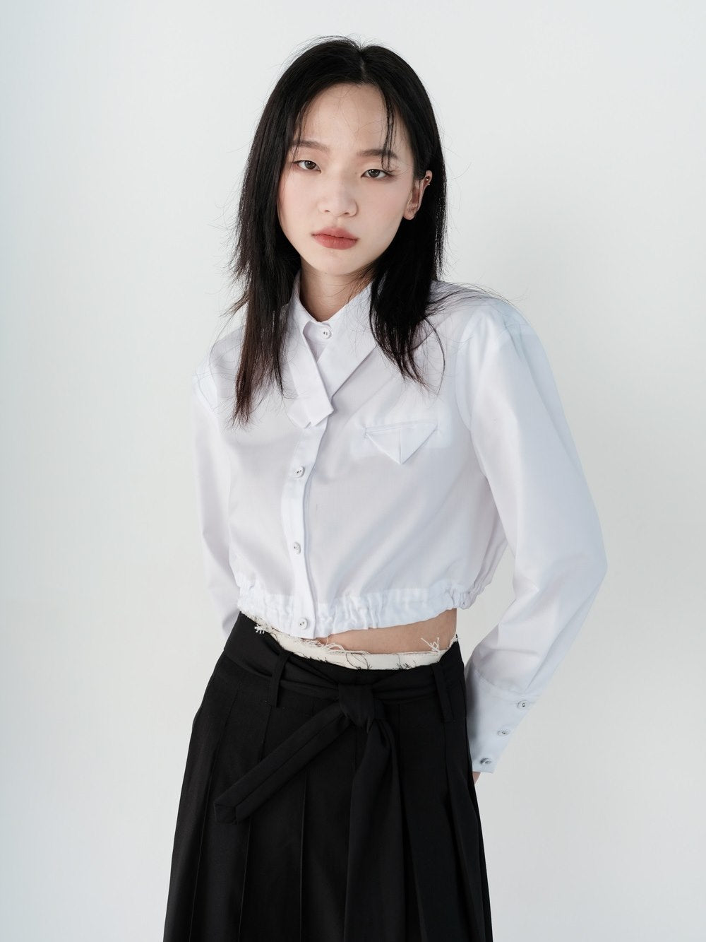 Gather Cropped Nichi Shirt