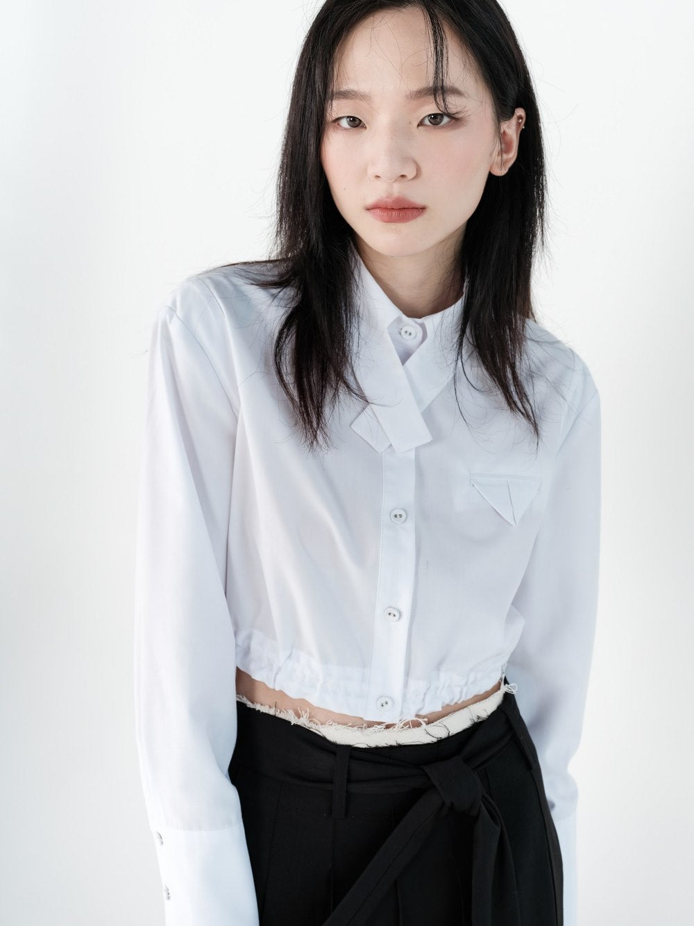 Gather Cropped Nichi Shirt