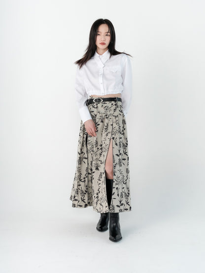 Gather Cropped Nichi Shirt