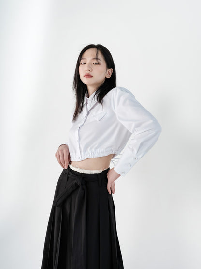 Gather Cropped Nichi Shirt