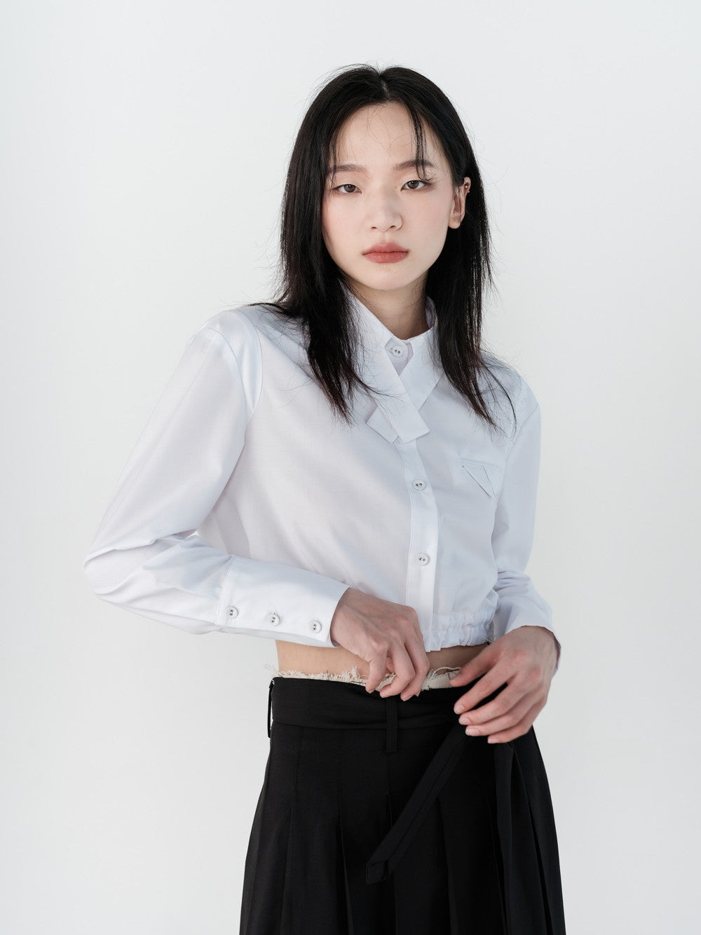 Gather Cropped Nichi Shirt