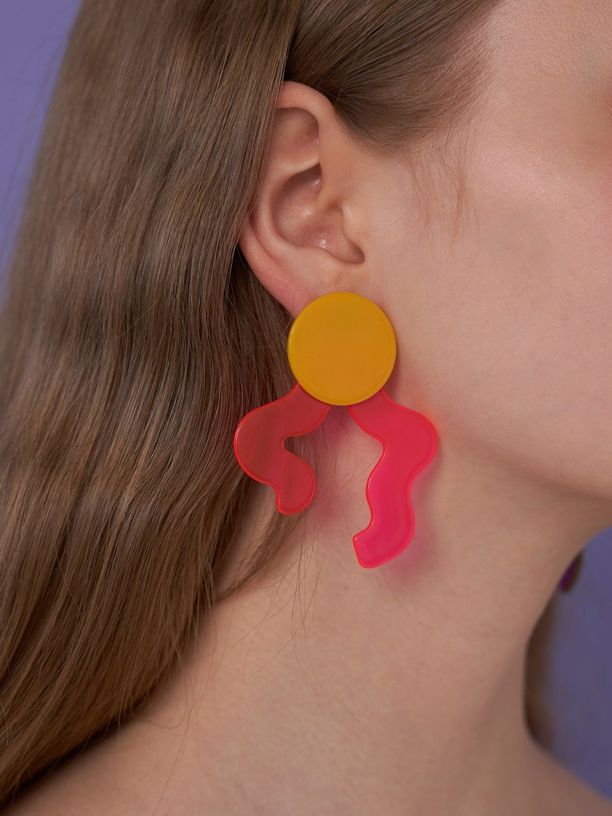 Abstract Human Body Curve Art Earrings