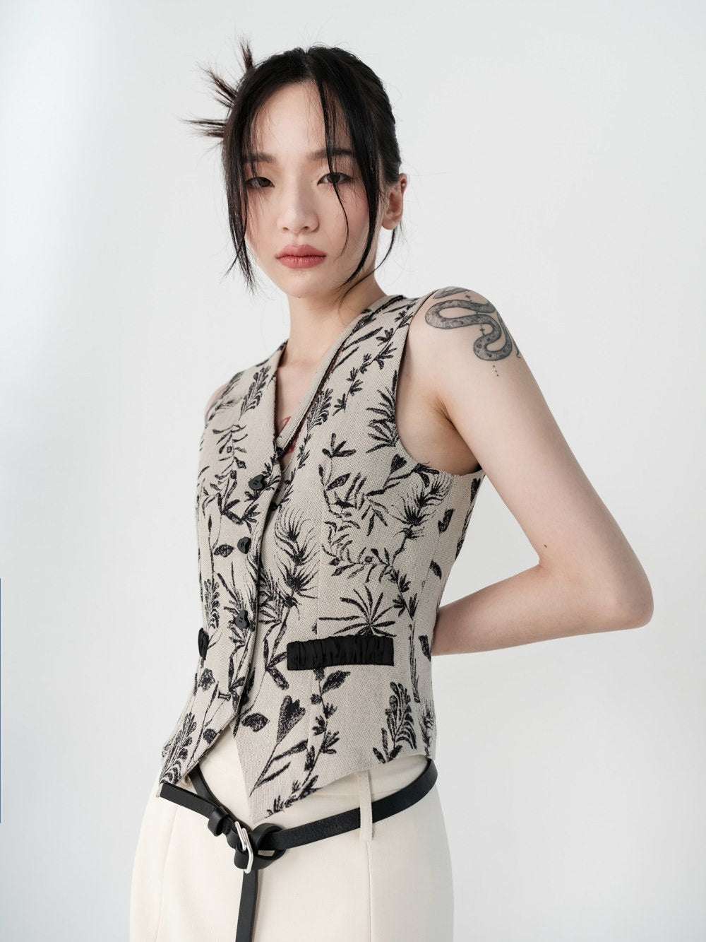 Botanical Retro Classy Mature Vest