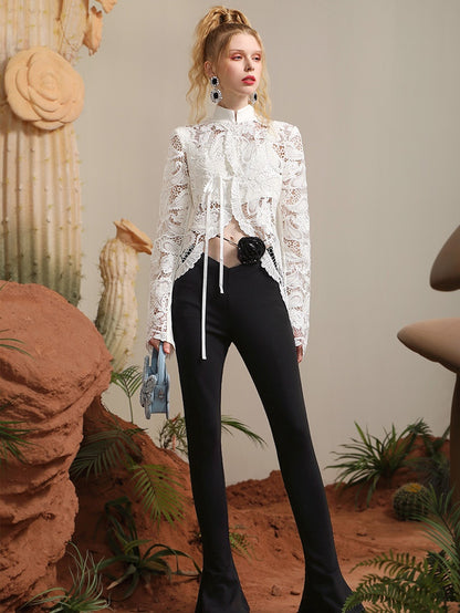 Lace Classic Sheer Femineine Blouse