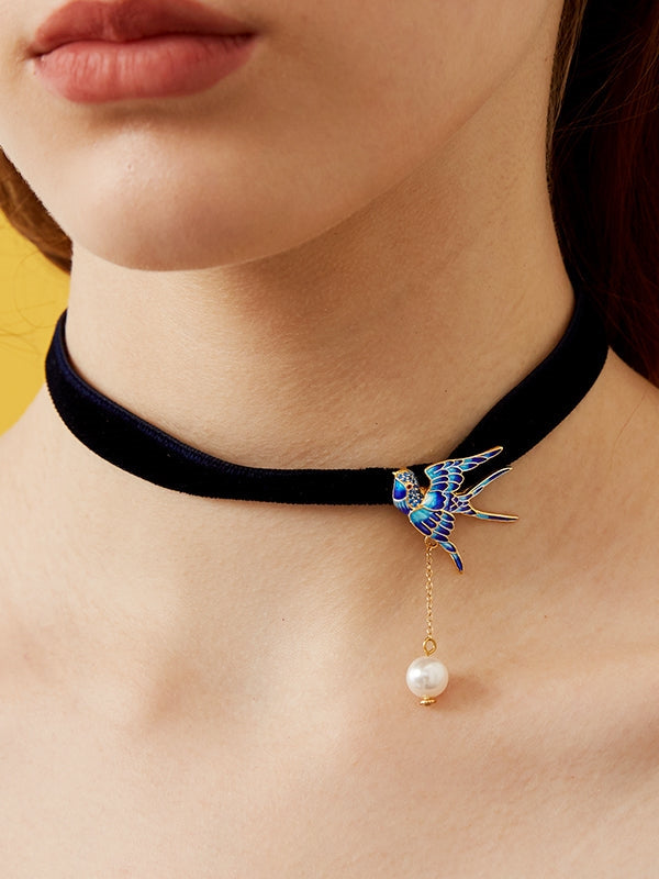 Cloisonne schlucken Choker