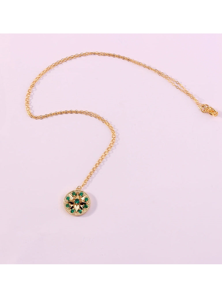 Octagonal Star Disc Necklace