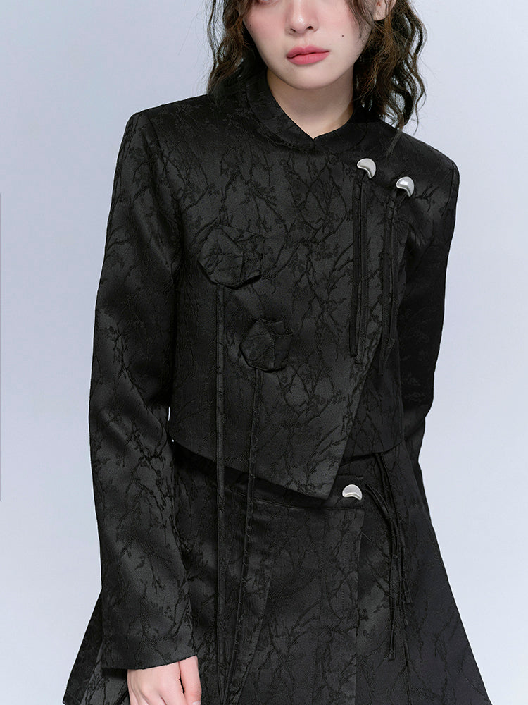 Embroidery Nichi Wrap Jacket&amp;Skirt