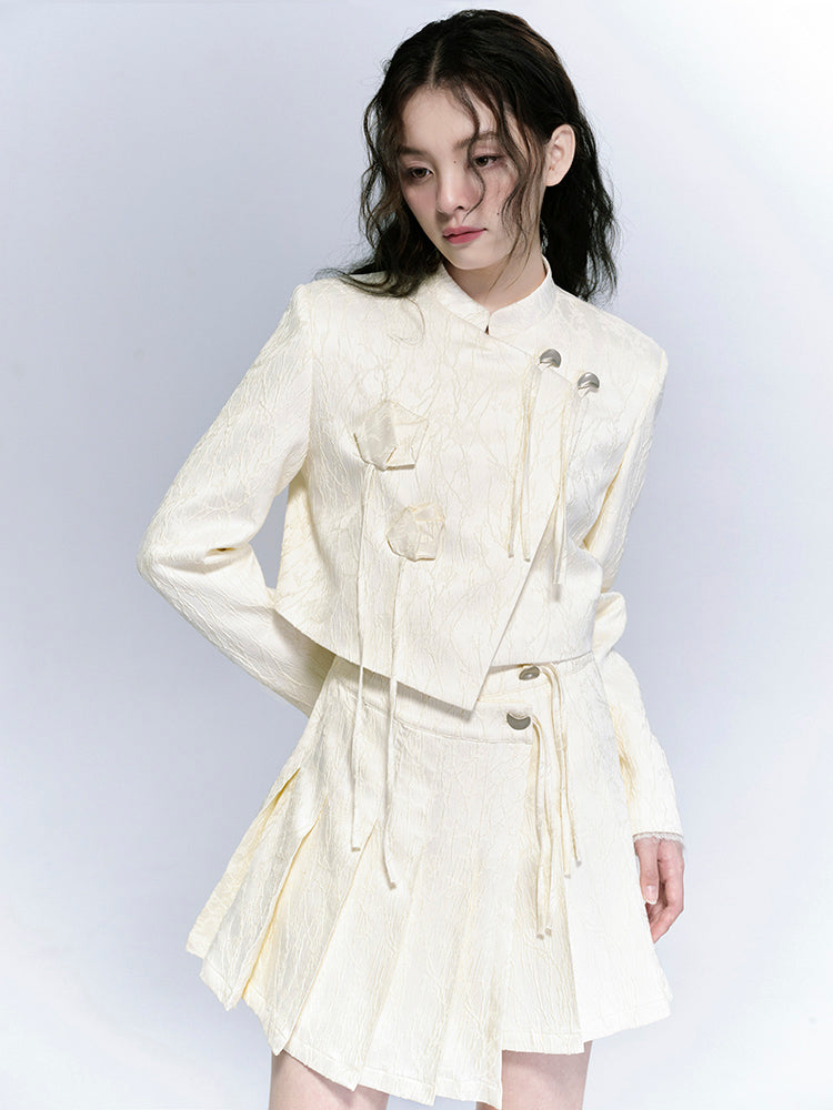 Embroidery Nichi Wrap Jacket&amp;Skirt