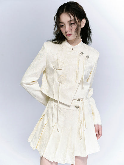 Embroidery Nichi Wrap Jacket&amp;Skirt