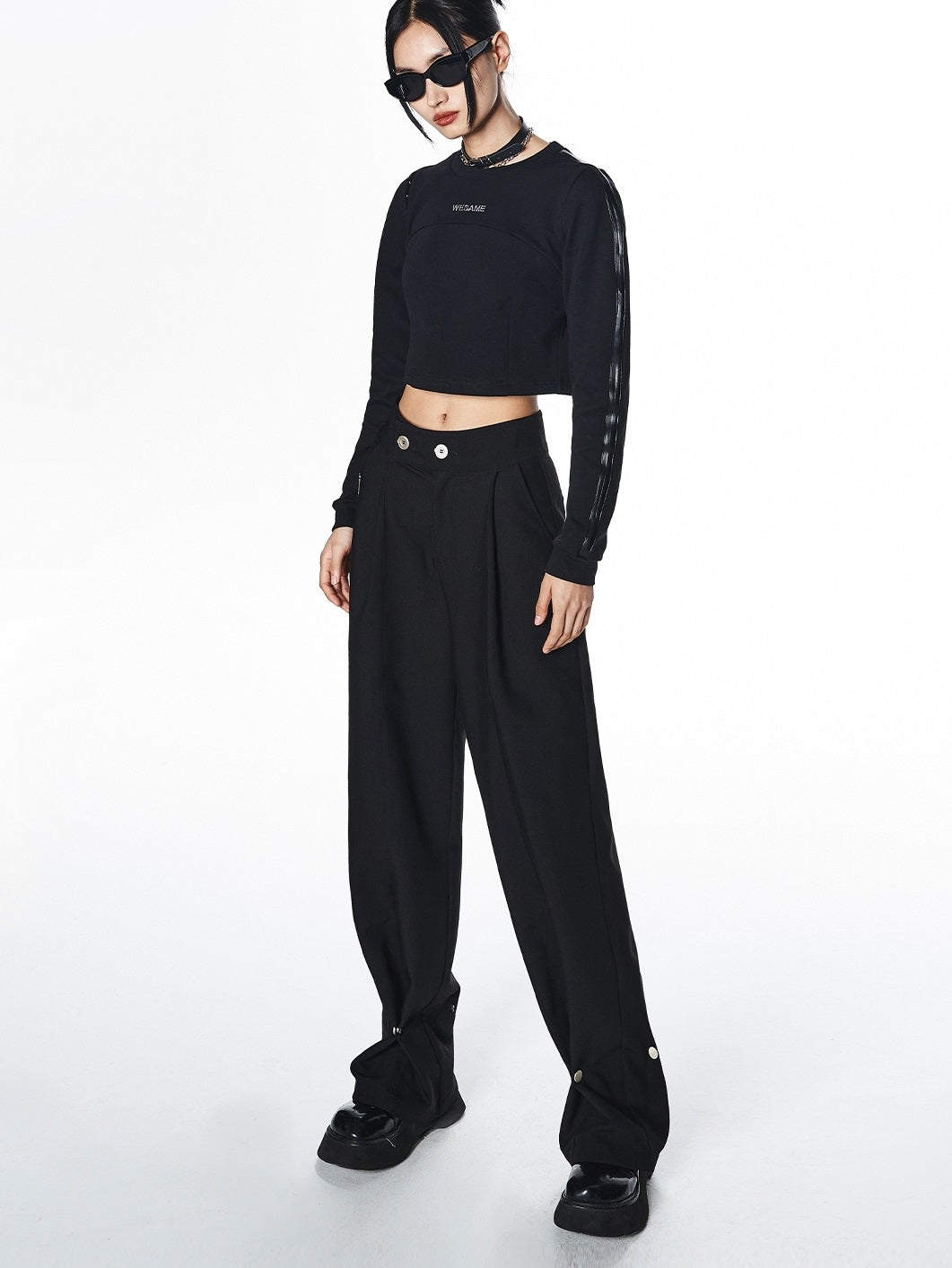 Nichi Wide-leg Botton Pants