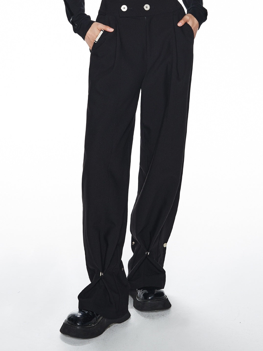 Nichi Wide-Leg Botton Pants