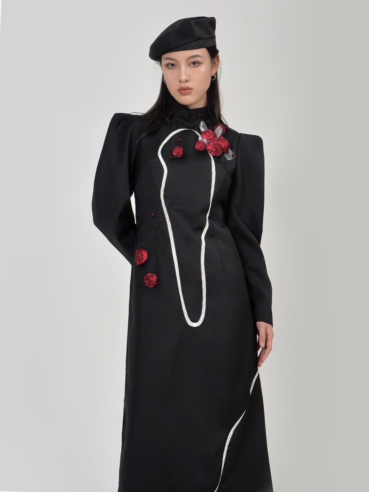 Three-dimensional Rose Flower One-piece