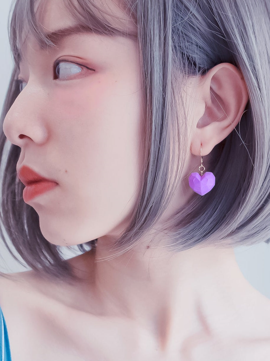 Candy Color Heart Earlings