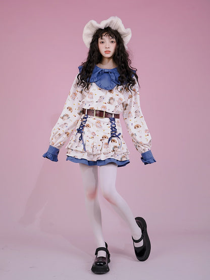 Lace-Up Unique Layered Tiered Pop Skirt