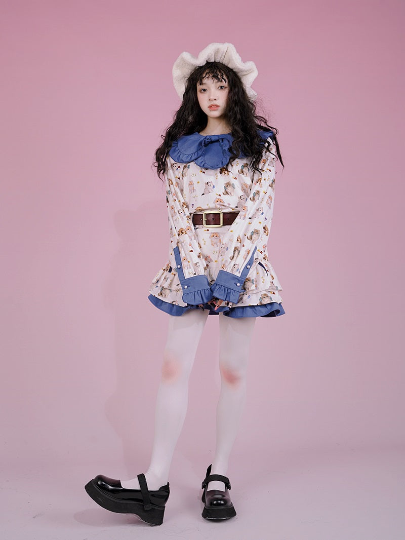 Lace-up Unique Layered Tiered Pop Skirt